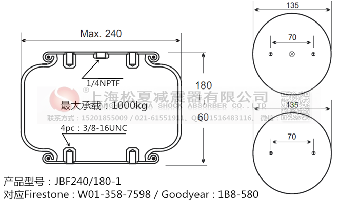 JBF240-180-1橡膠<a href='http://fawzimasri.com/' target='_blank'><u>空氣彈簧</u></a>