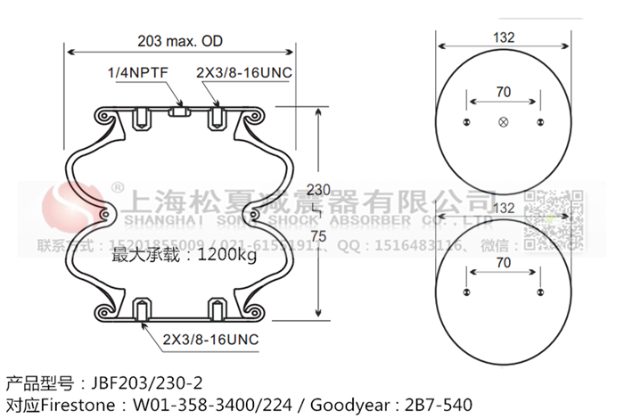 JBF203/230-2橡膠<a href='http://fawzimasri.com/' target='_blank'><u>空氣彈簧</u></a>